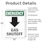 Signmission Gas Shutoff (Down Arrow) With Symbol, 10 in W x Rectangle, Plastic OS-2PACK-EM-P-1014-V-10503 - alternate 7